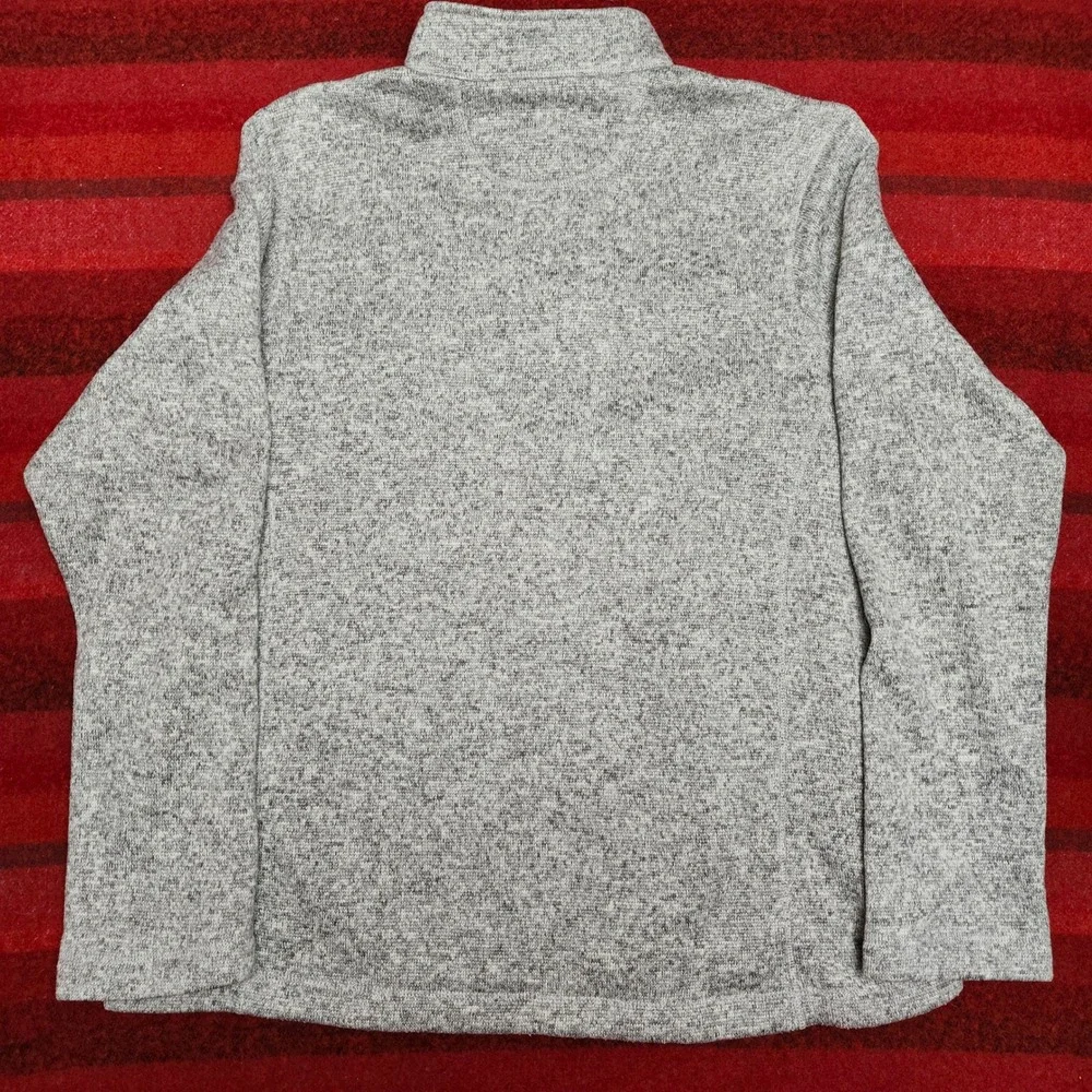 Woolrich Sweater Fleece Quater Zip Pullover Mens XL Heather Gray Pocket Outdoors